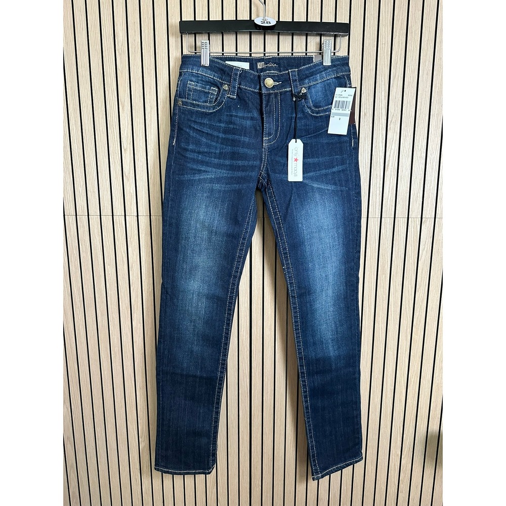 028 Kut from the Kloth Stevie Straight Leg Jeans Royal Wash (Size 0, Denim, NWT)